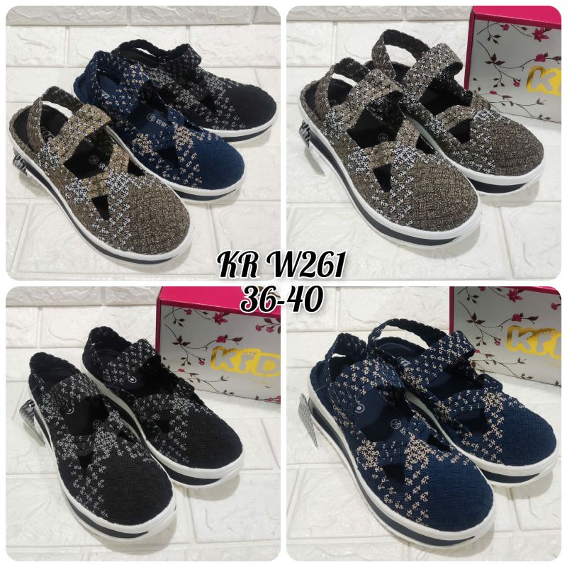 Sepatu RAJUT WANITA KIDDO KR W261 WEDGES