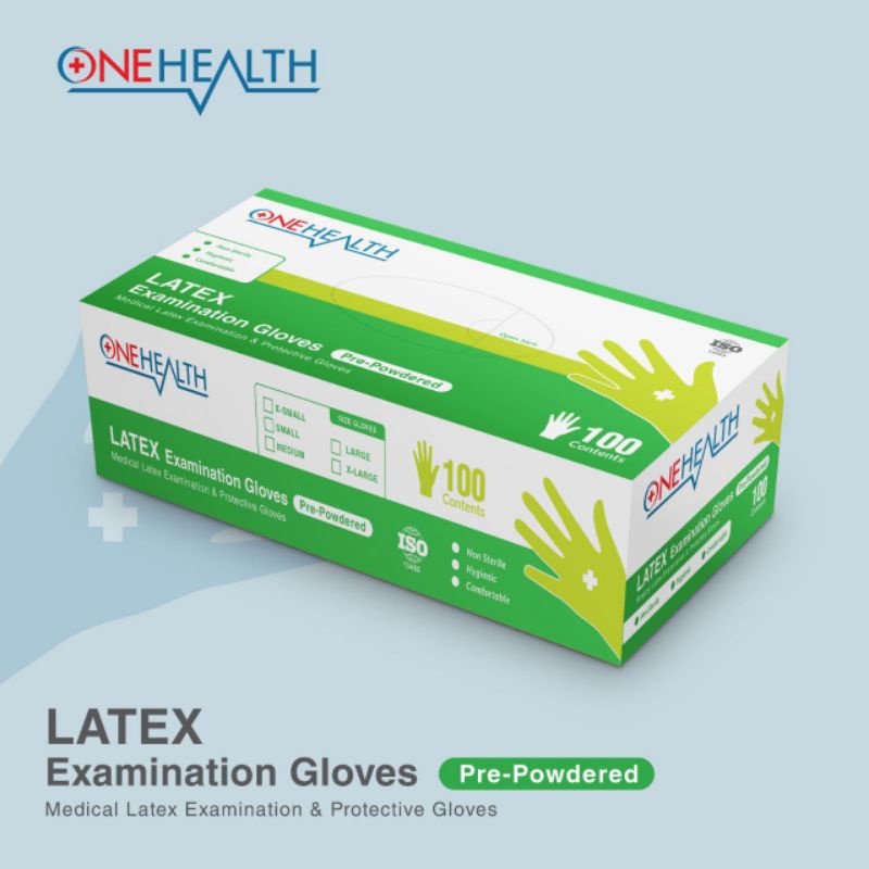 Sarung Tangan Latex Disposable One Health//sarung tangan sekali pakai