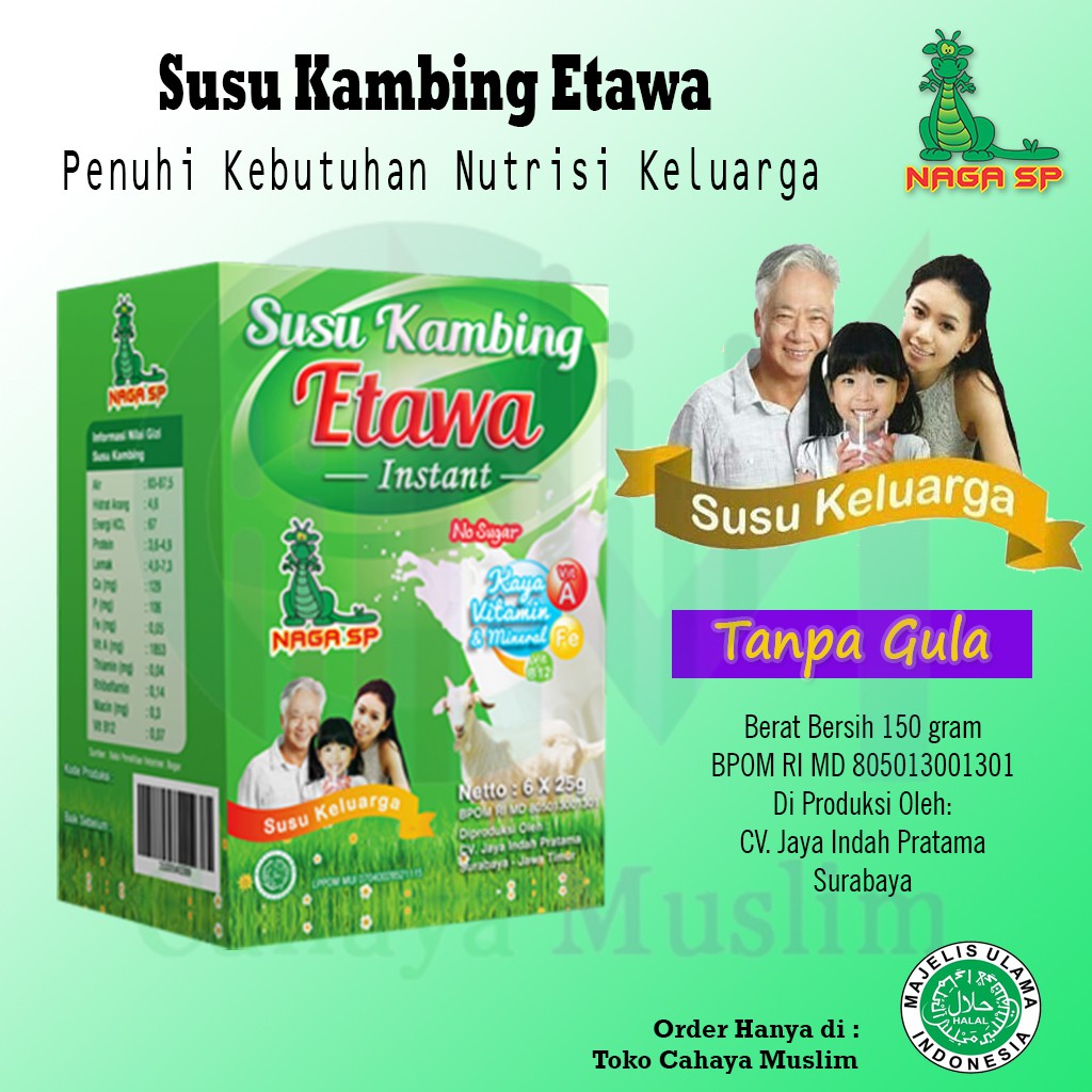 

SUSU KAMBING ETAWA ASLI (TANPA GULA) 150Gram