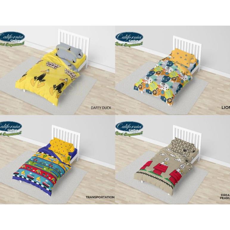 SPREI CALIFORNIA 120X200 SINGLE SIZE DISNEY FROZEN MICKEY MINNIE TOY STORY SNOOPY TERLARISS...,,,,,