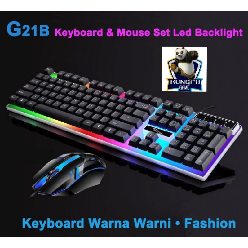 keyboard gaming G21B+mouse+LED full set