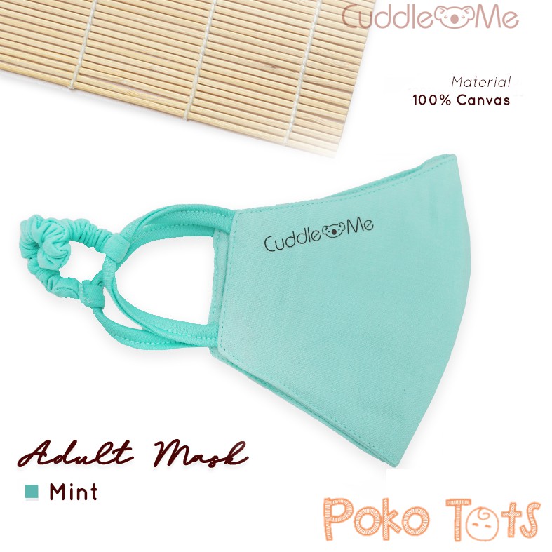 Cuddle Me Adult Mask 3 Ply Polos Masker Kain Dewasa Cuddleme Earloop Tiga Lapis Headloop