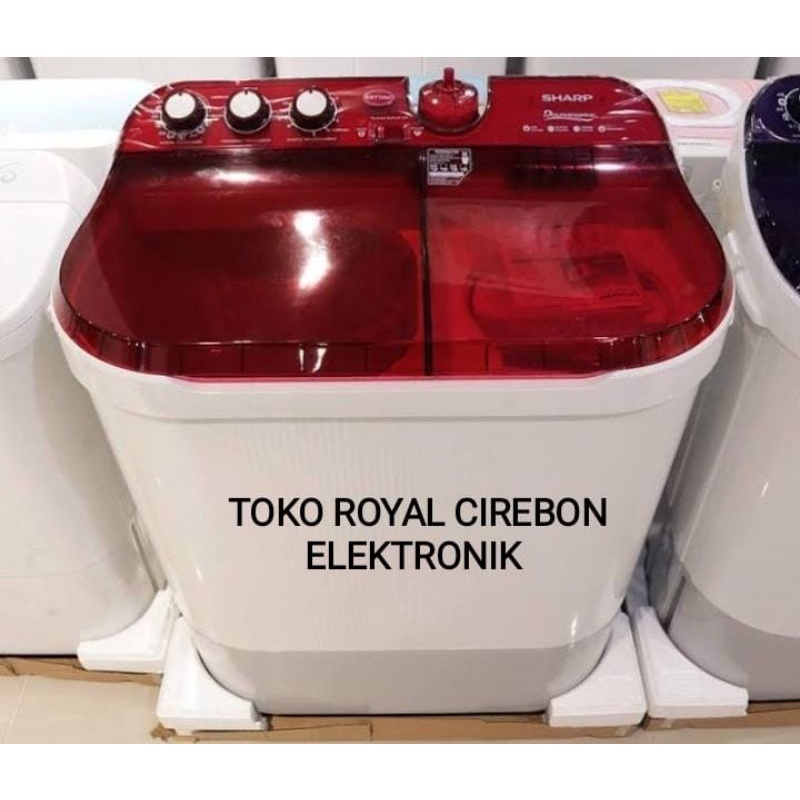 Mesin Cuci Sharp 2 tabung 10kg EST-1090WA-RD/BK (untuk wilayah kota cirebon)