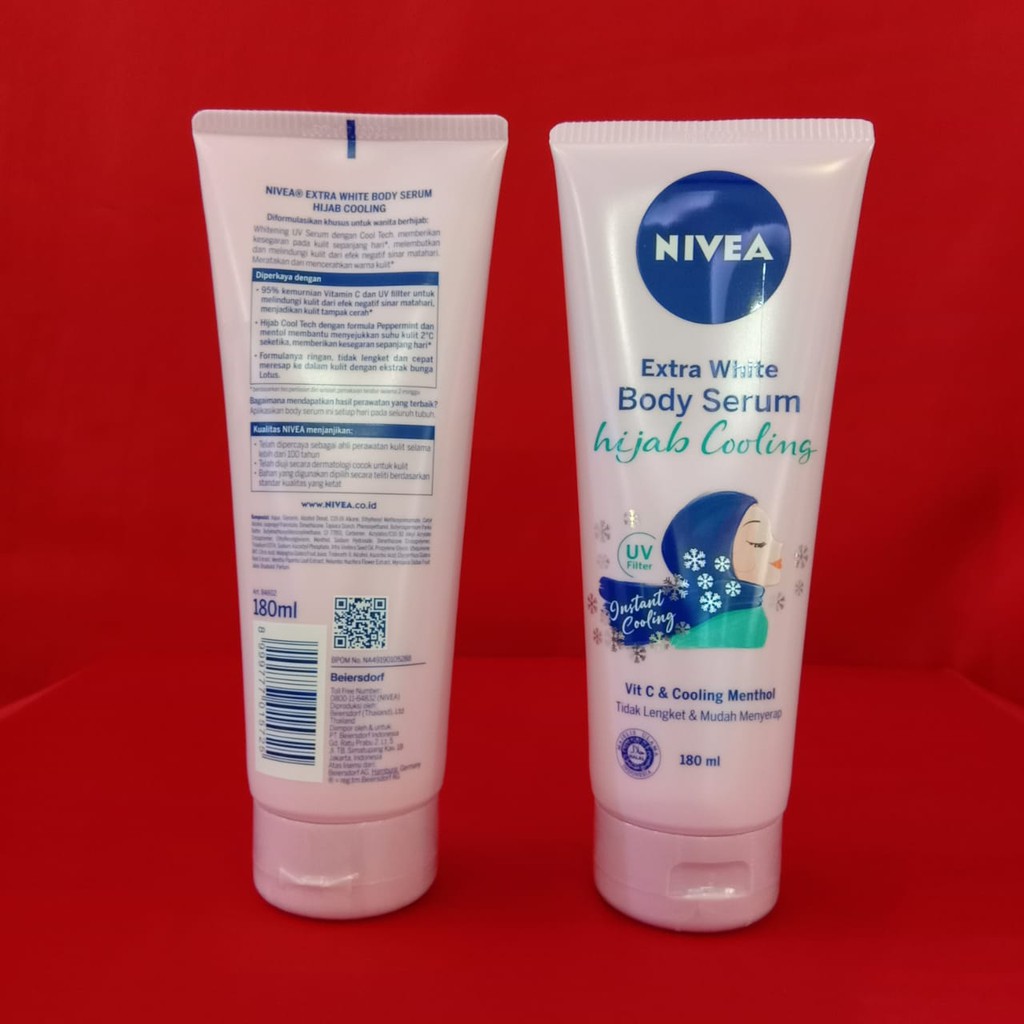 NIVEA Extra White Body Serum Hijab Cooling 180 ml