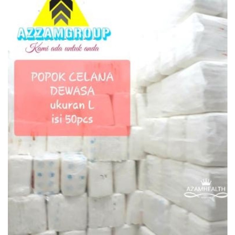 POPOK CELANA DEWASA ukuran L isi 50pcs