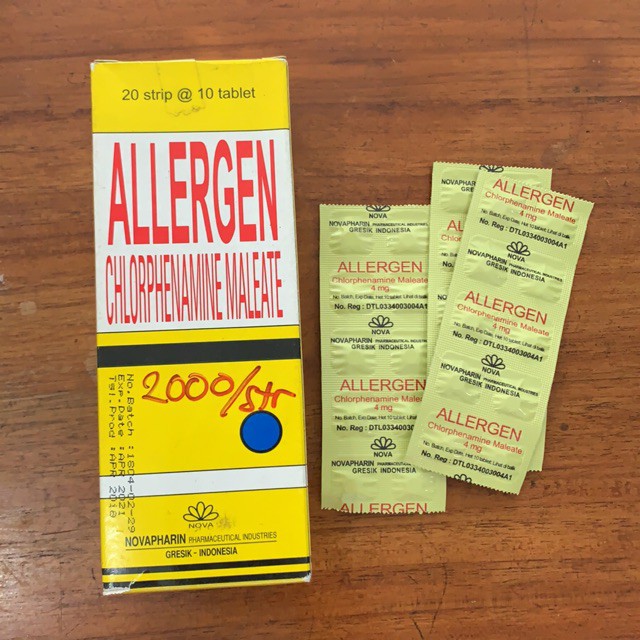 Chlorpheniramine maleate 4 apa untuk mg allergen obat Chlorpheniramine Maleate