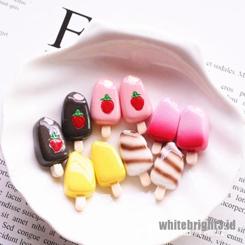 {white3} 5Pcs 1:12 1:6 Dollhouse Miniature Popsicle Ice Cream Dolls Kitchen Food