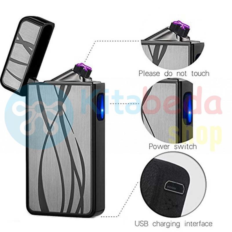 Korek Api Elektrik Recharge - Lcfun F1300016 [Hitam]