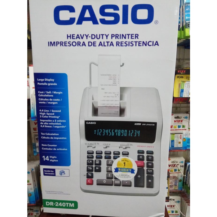 

PROMO! kalkulatot calculator heavy duty black printing struk casio dr-240tm |Kalkulator