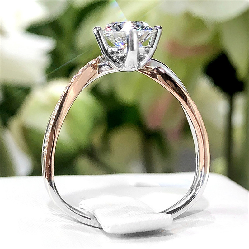 New Creative Crown Ring Rose Gold Mosang Diamond Opening Adjustable