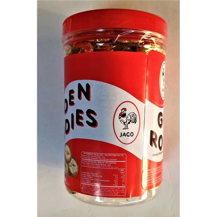 

COKELAT- COKELAT COIN GOLDEN ROUNDIES JAR AYAM JAGO -COKELAT.
