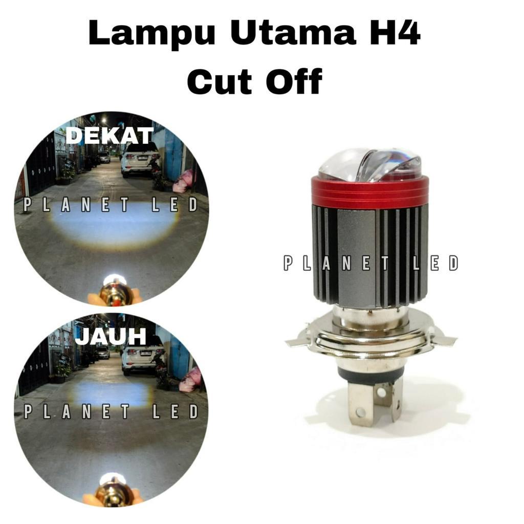 Lampu Utama LED H4 Tipe Cut Off High Low