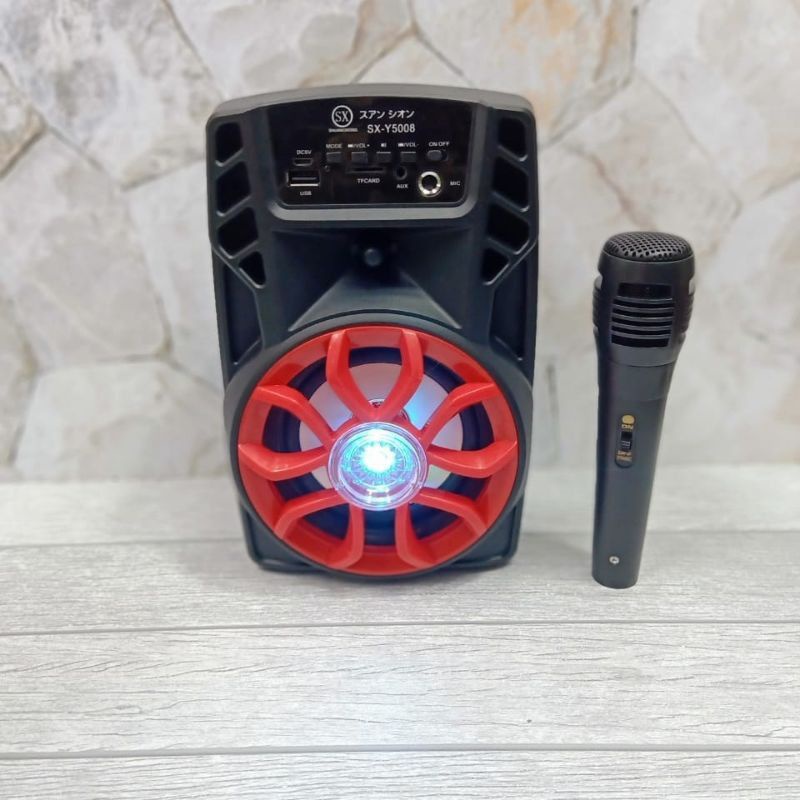 SPEAKER BLUETOOTH 5 INCH SX-5008 PLUS MIC KARAOKE//SPEAKER SALON AKTIF//SPEAKER KARAOKE//SPEAKER WIRELESS