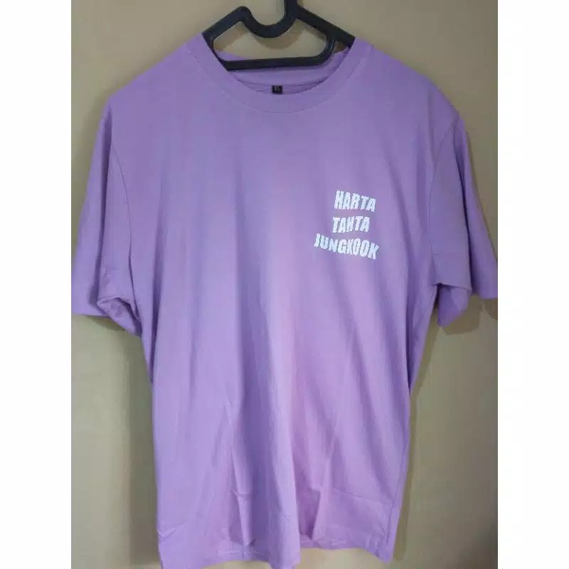 KAOS K-POP LOGO "HARTA TAHTA JIMIN/JUNGKOOK/JIN/SUGA/TAEHYUNG" REQUEST NAMA MEMBER BTS FREE PC