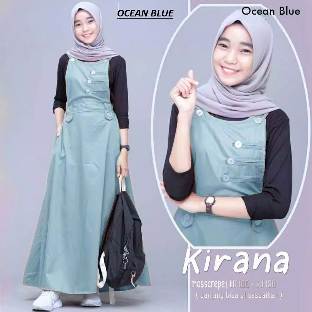 Gamis terbaru 2021 termurah / KIRANA DRESS / Gamis remaja dewasa kekinian korean style....