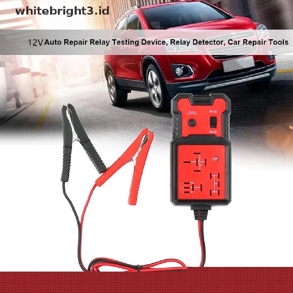 (whitebright3.id) Alat Tester Relay Aki Mobil Universal 12V Lima Pin