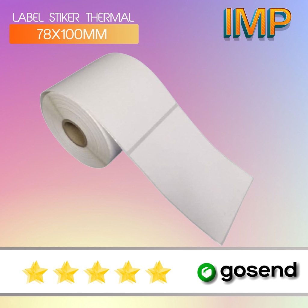 

Kertas Label Thermal Stiker 78x100mm Isi 100/300/500