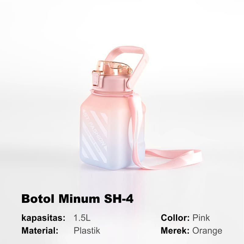 PROMO CUCI GUDANG Botol Minum Boneka Botol Gemoy Bening Botol Viral Gradasi Pastel Motivasi Anak SH-3 SH-4 bisa cod