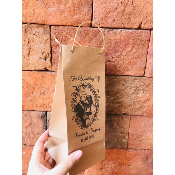 

paper bag botol bottle souvenir sablon custom / tumbler souvenir