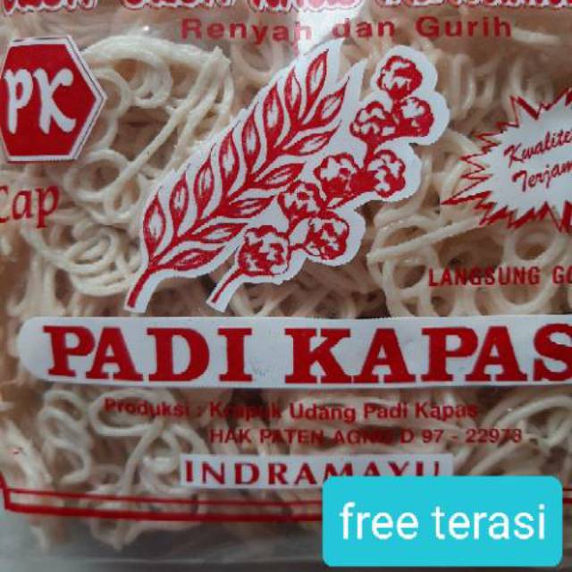 

Krupuk putih padi kapas @250gram