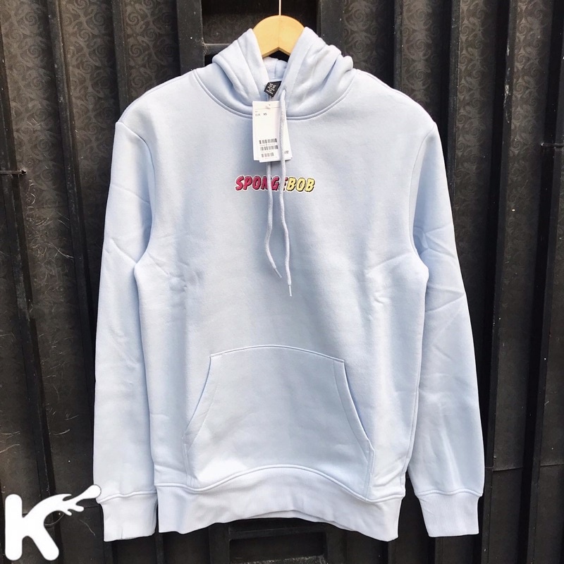 Hoodie H&M Motif Spongebob Blue Original Store Sale