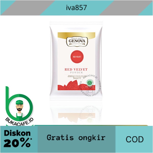 

PROMO Genova Red Velvet Powder 1 kg - Bubuk Minuman GRATIS ONGKIR