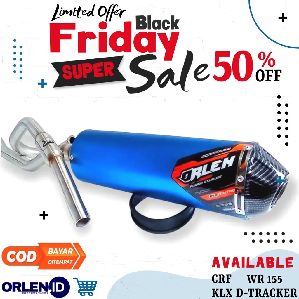 KNALPOT ORLEN ORIGINAL WR155 KNALPOT CRF 150L KNALPOT KLX150 KNALPOT D TRACKER STANDART DAN BORE UP