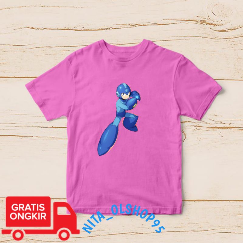 baju anak Mega man megaman , baju anak gambar robot