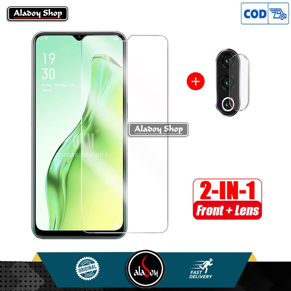 Tempered Glass Layar Clear Oppo A81 / A31 + Antigores Tempered Glass Camera Lens