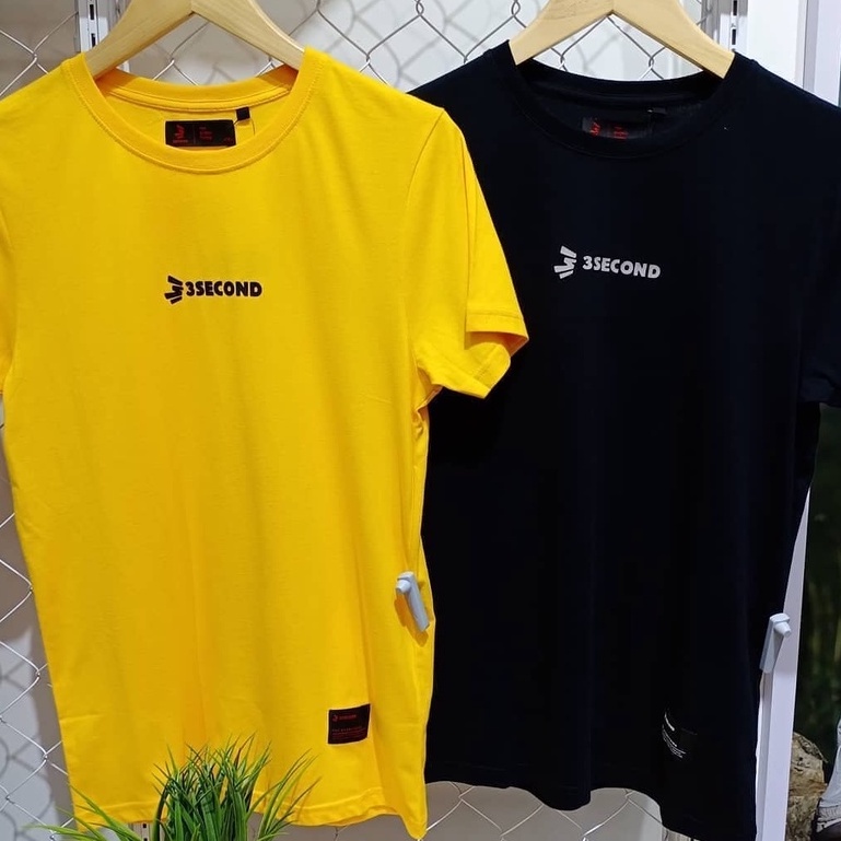 T-shirt Kaos 3second / Baju Kaos 3secend Pria Lengan Pendek / Kaos 3second Motif Simple / Kaos 3seco