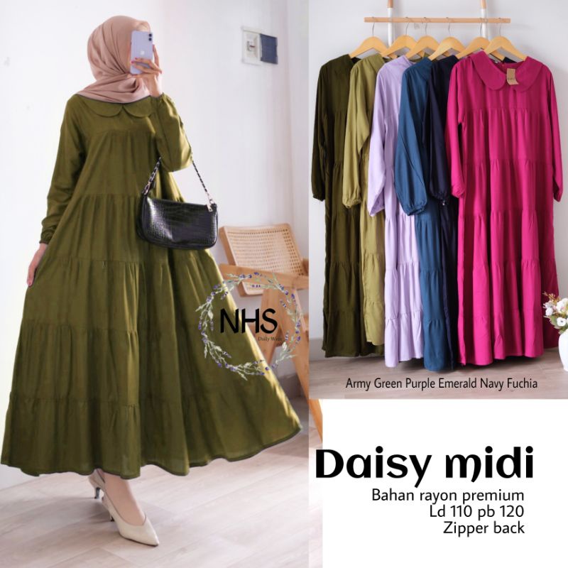 Midi dress rayon Daisy midi dress JUMBO