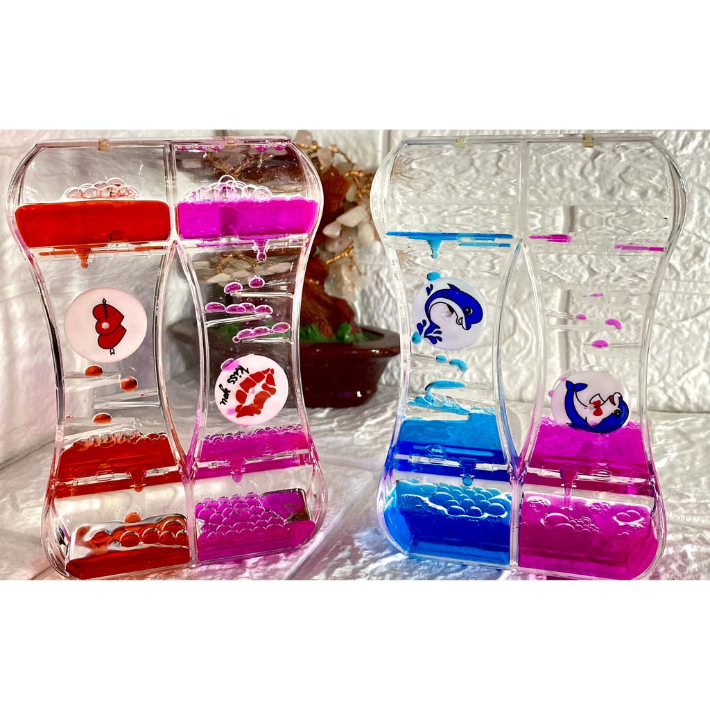 Mainan Jam pasir minyak montion timer akrilik Tetesan minyak hiasan