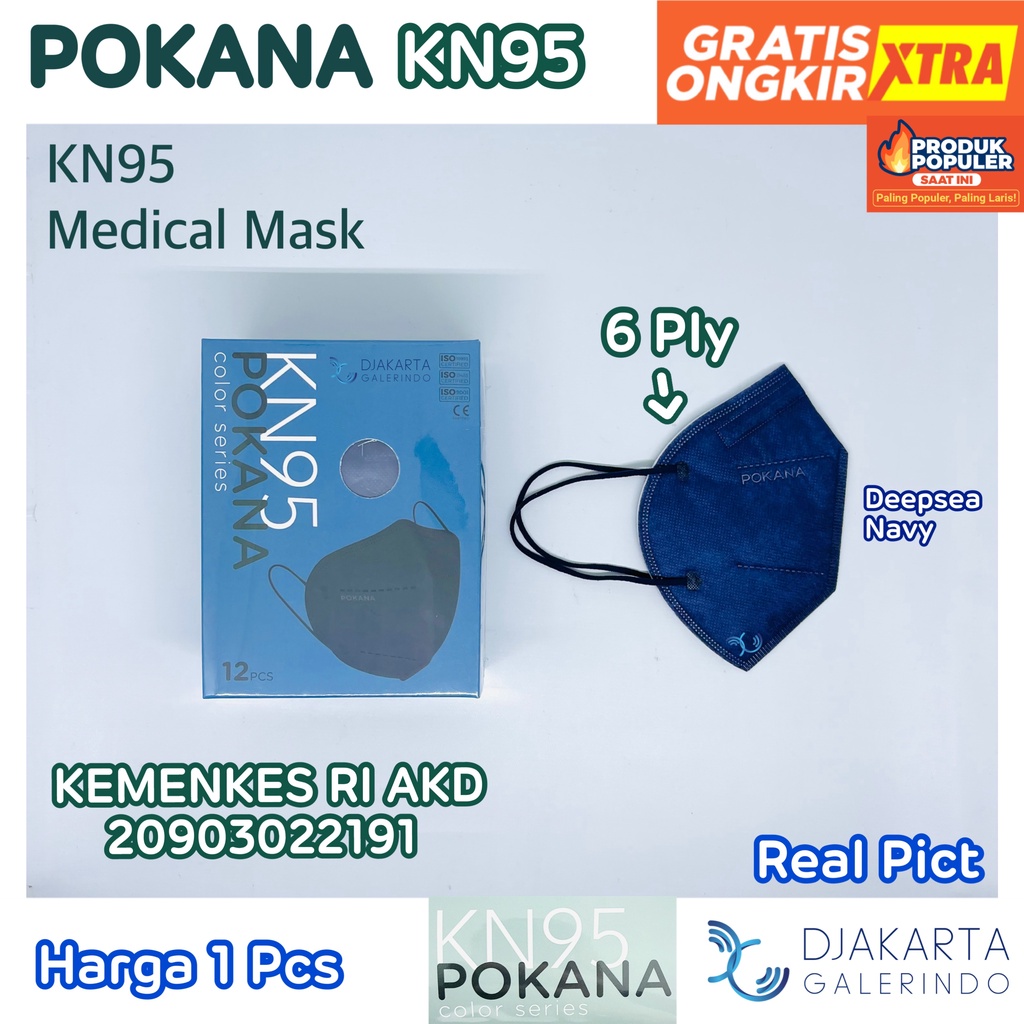 Masker POKANA KN95 6 Ply Medical Mask - Colour Series &amp; Fashion Series