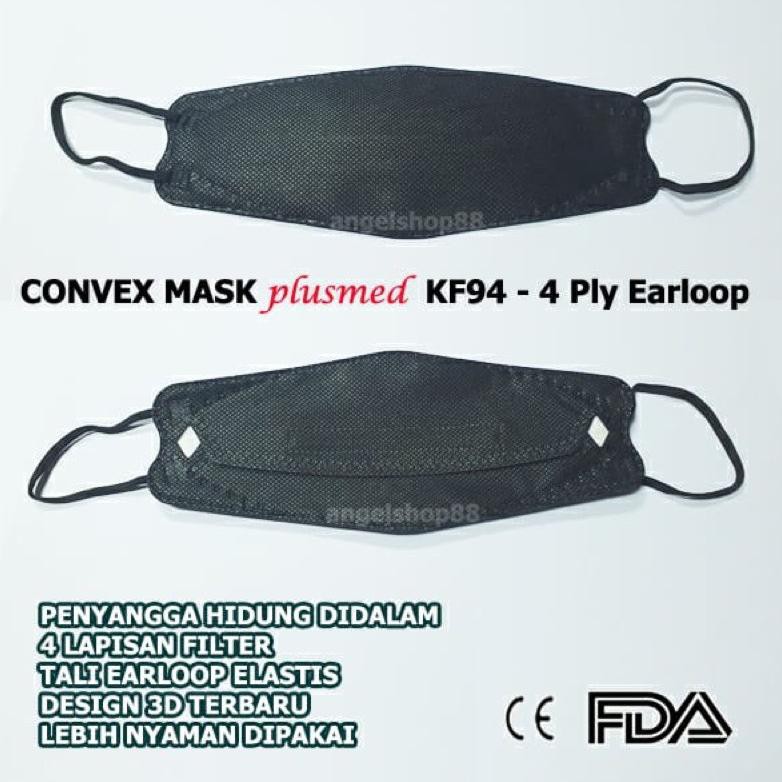 MASKER KF94 CONVEX 4PLY MEDIS KOREA KF 94 DISPOSABLE 4 PLY NO EVO MASK - MASKER KF94 1 BOX 25 PCS