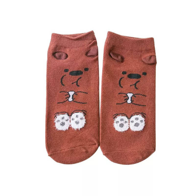 We Bare Bears Grizzly - Kaos Kaki Lucu - Unisex Ankle Socks
