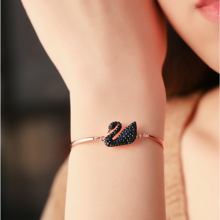 Gelang Tangan Wanita SWAN Korea Eropa Fashion Women Bangle Bracelet Berlian Diamond Swarovski