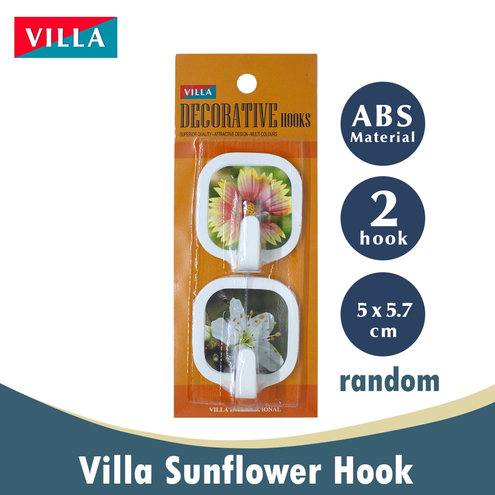 KtmStore Villa Sunflower Hook 1007 Bunga Gantungan baju Kail Tempel 2201-1007