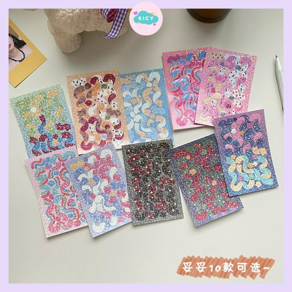 

[KICY] Stiker Confetti Laser Glitter Colorful Warna-Warni Aesthetic Cute Stickers