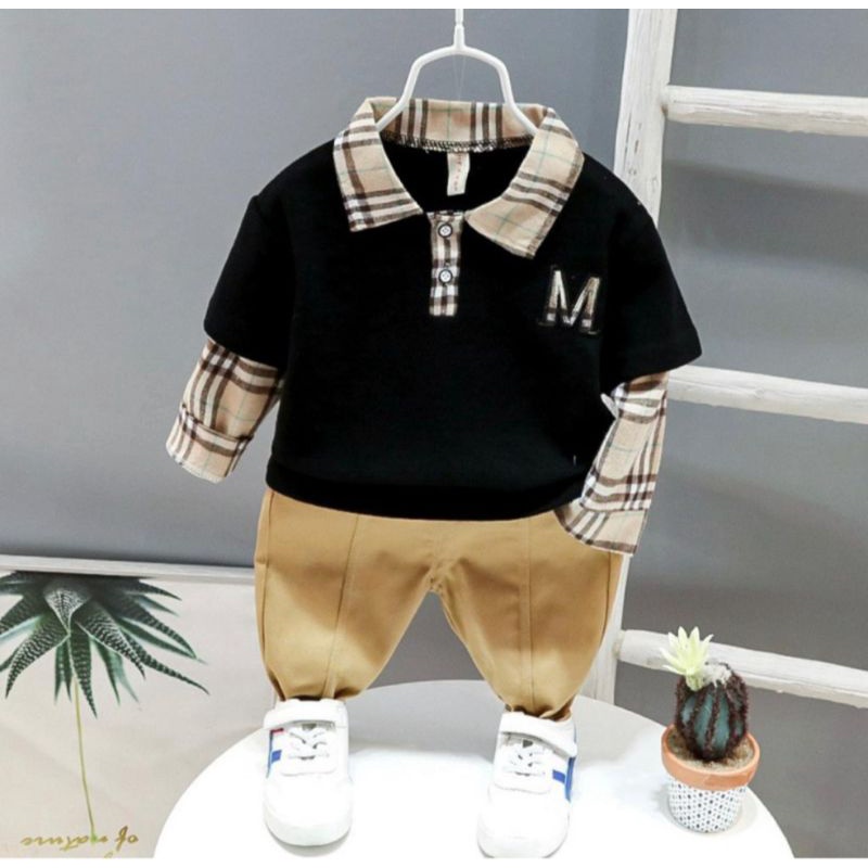 Set Terbaru | Setelan Baju Anak Laki-laki Dan Perempuan Setelan Baju MM Combi Anak Umur 1-5 Tahun