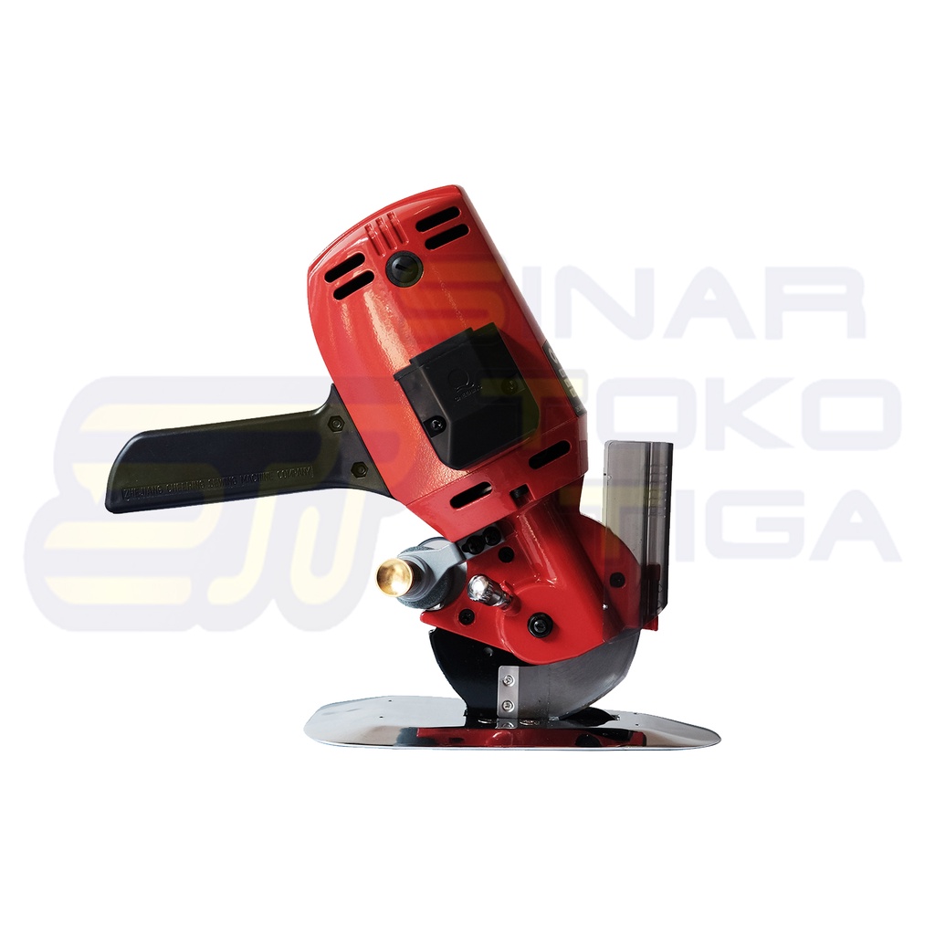 MESIN POTONG BAHAN KAIN PAKAIAN OCTA CHEERING Qpower RS 100 PISAU BULAT 4 INCH RC 100 - MERAH