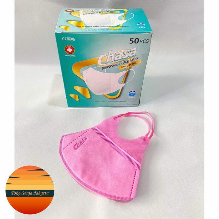Masker Duckbill Chasa Mask Duckbill Isi 50pcs Premium Pink 100 BOX
