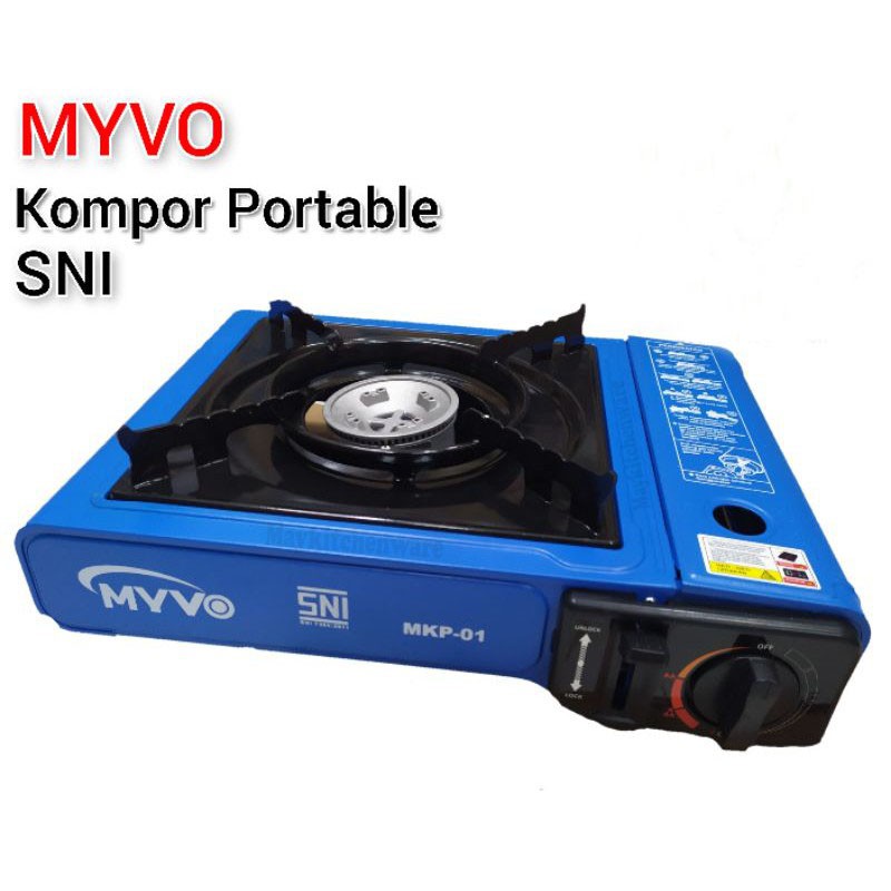 Kompor Portable 2 in 1 MYVO MKP-01 Gas Kaleng LPG Elpiji 3 Kg &amp; 12Kg Camping Portabel Stove Murah