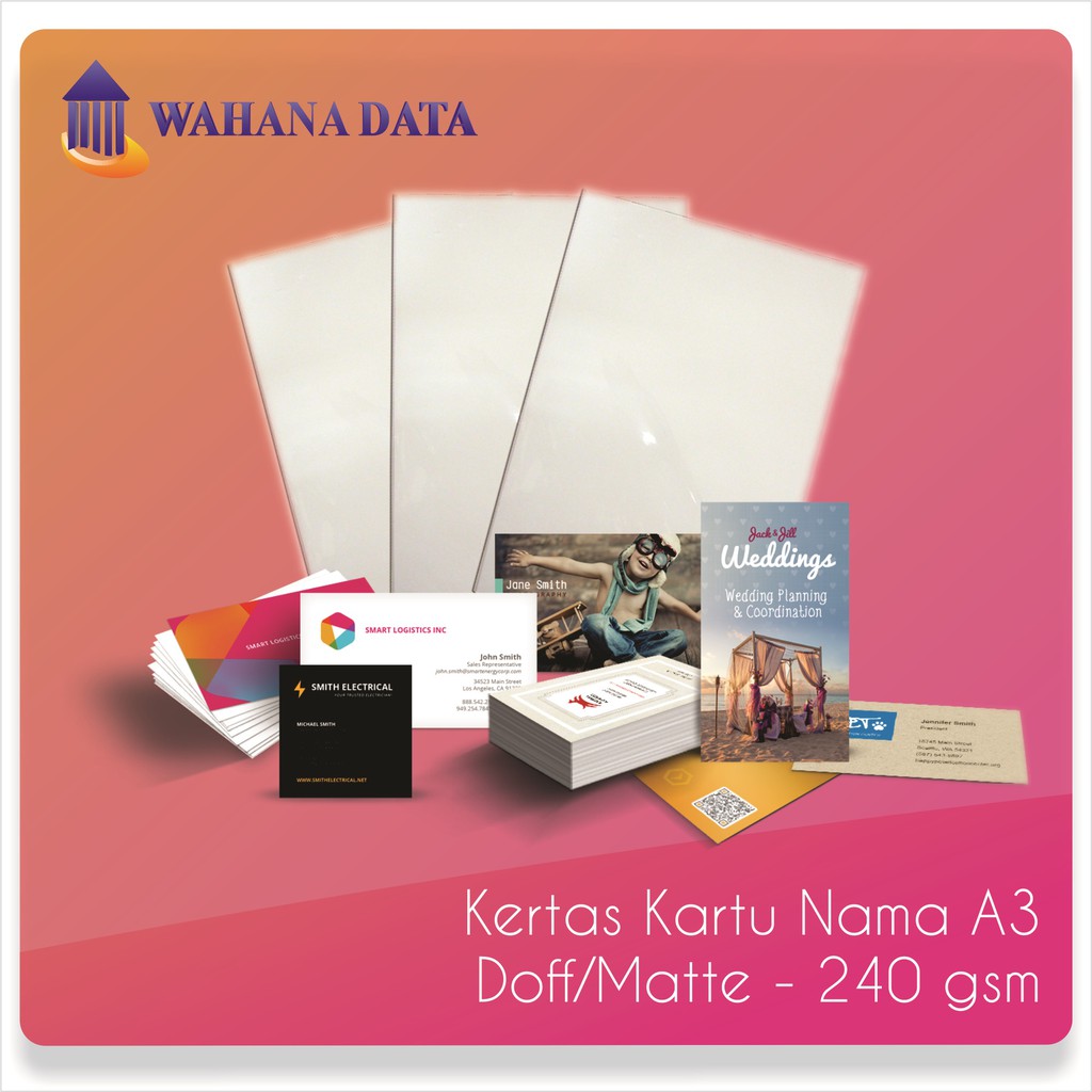 Kertas Foto Matte/Doff Linen Paper A3 240 Gsm Untuk Kartu Nama-Undangan dll