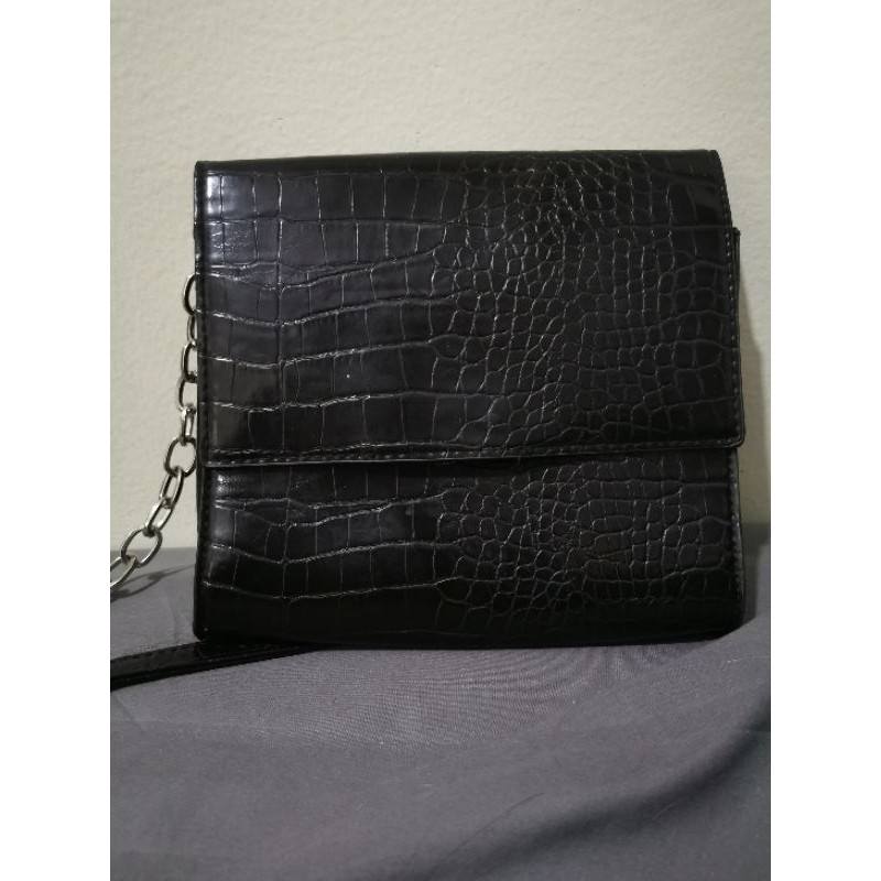 Bershka Croco Mini Sling Bag Preloved