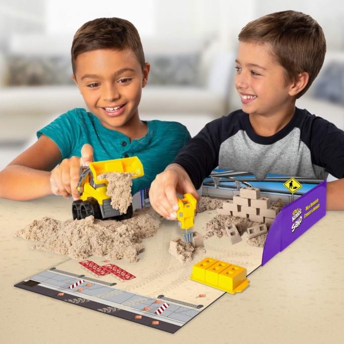 Ready stock] Kinetic Sand Dig & Demolish Truck Playset Original Mainan Pasir Anak