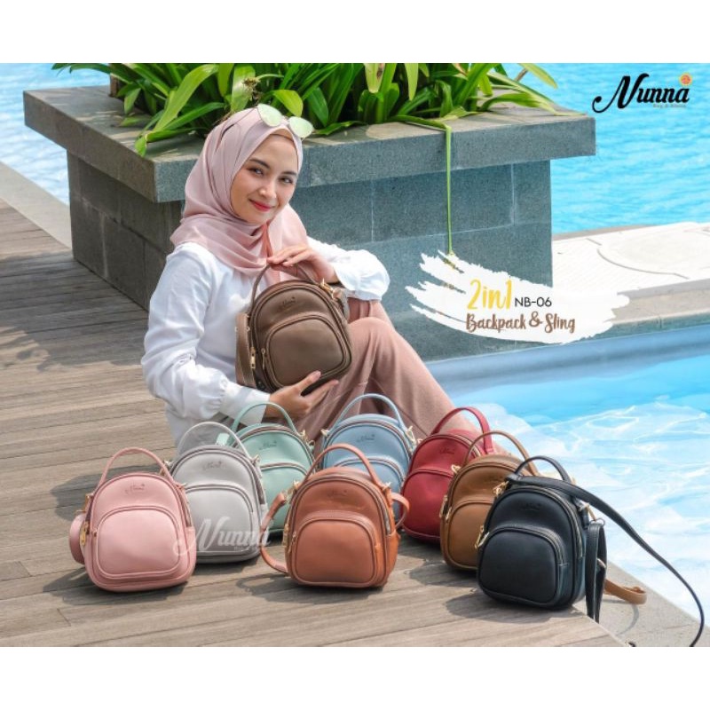 SALE DISKON AMBYAR RANSEL Nb 06 / Tas slempang / slingbag /TAS 3 IN 1 by Nunna bag and shoes