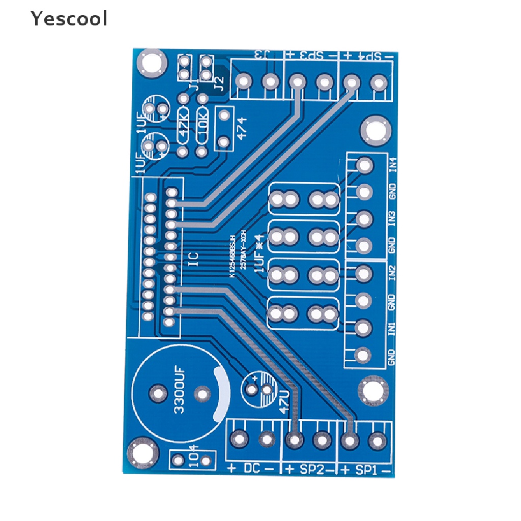 Yescool Power Amplifier TDA7388 Empat channel 4x41W audio DC 12V Untuk Pcmobil