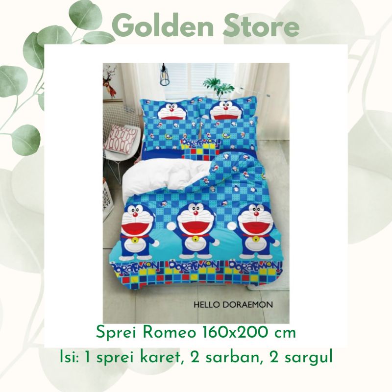 Sprei Romeo 160x200 Motif Hello Doraemon