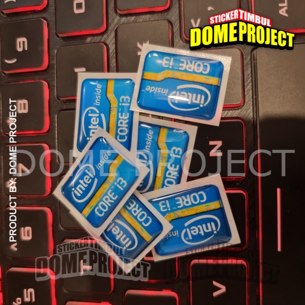 STIKER INTEL i3 GEN 2 EMBLEM STIKER RESIN LENTUR WATERPROOF SATUAN