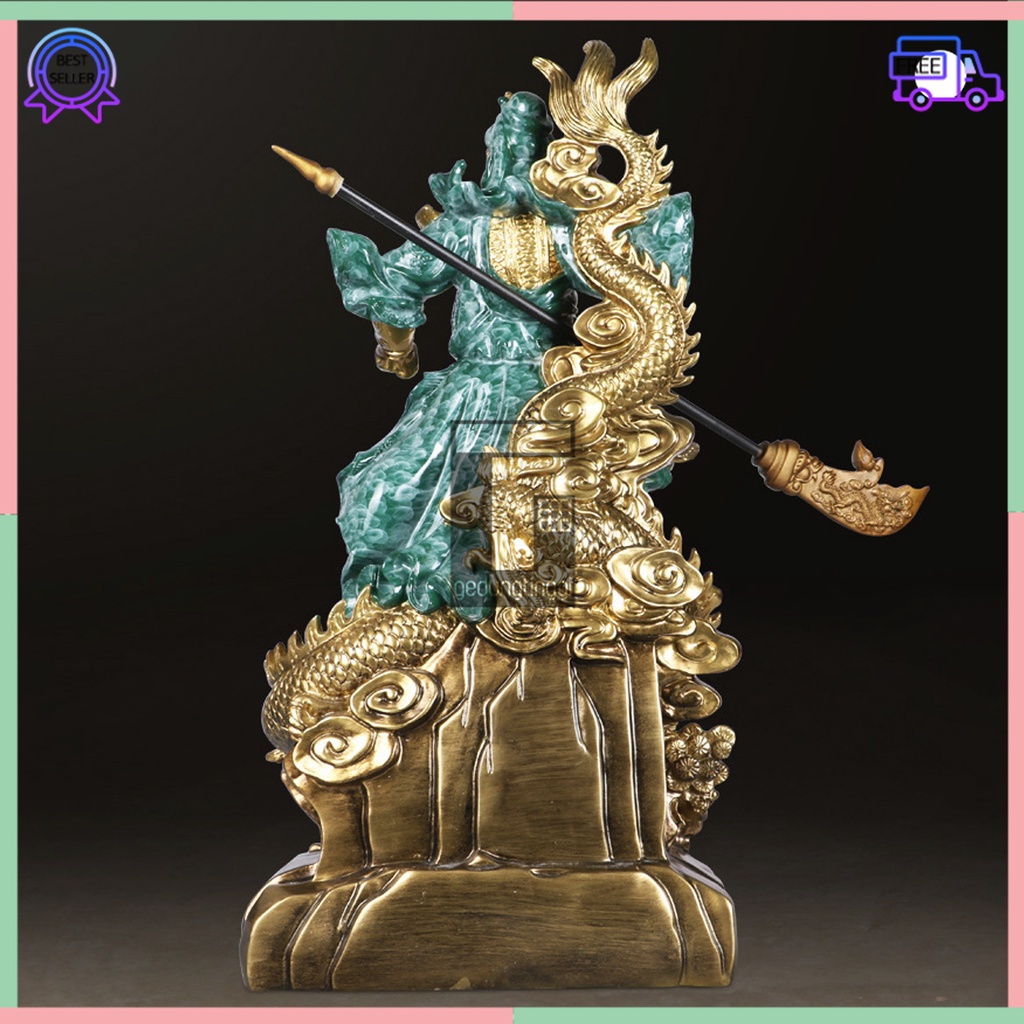 Patung Pajangan Hiasan Kado Hadiah Dekorasi Altar Puja Suci Meja Sembahyang Sembayang Rejeki Hoki Maha Dewa Panglima Perang Kwan Kwang Kuan Kong In Tiang Guan Yu Guanyu Chan Di Ya Han Shou Ting Hou Naga Kesatria Ksatria Kejujuran Kesetiaan Buddha Buddha